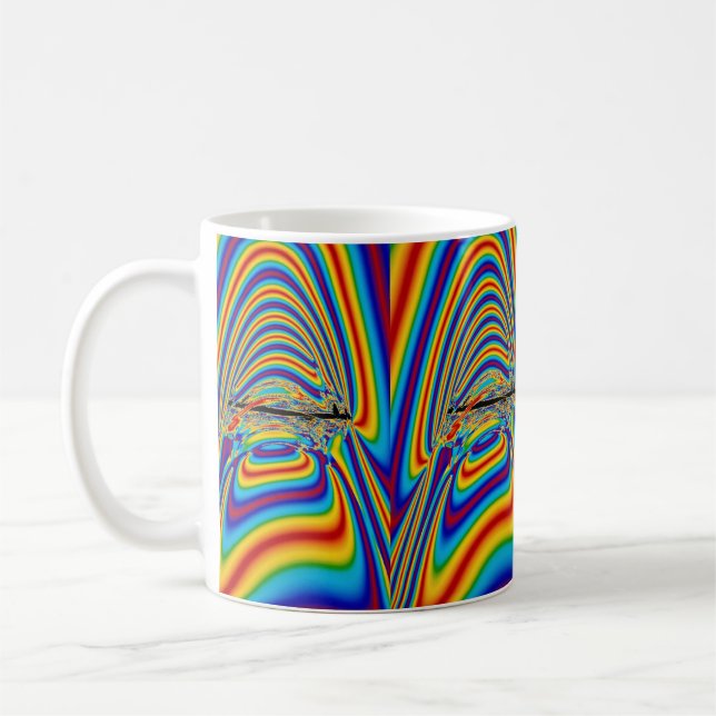 Mug Bâillement de couleur de techno (Gauche)