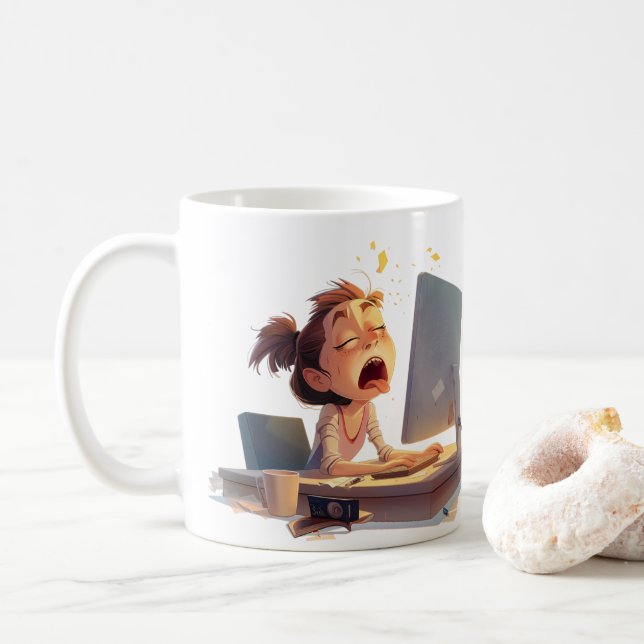 Mug Bâiller pour du café ! Pour Elle (Avec donut)