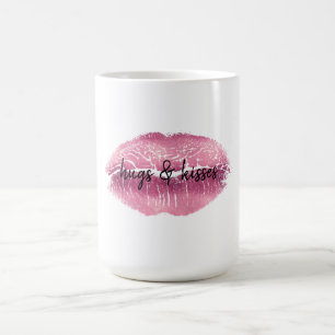 Mug Baiser de lèvres roses personnalisées