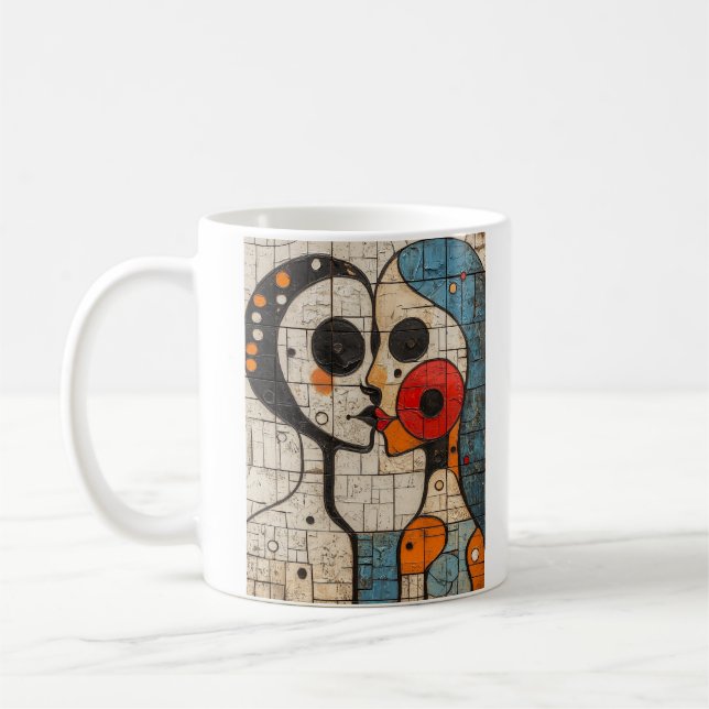 Mug Baiser géométrique Abstrait (Gauche)