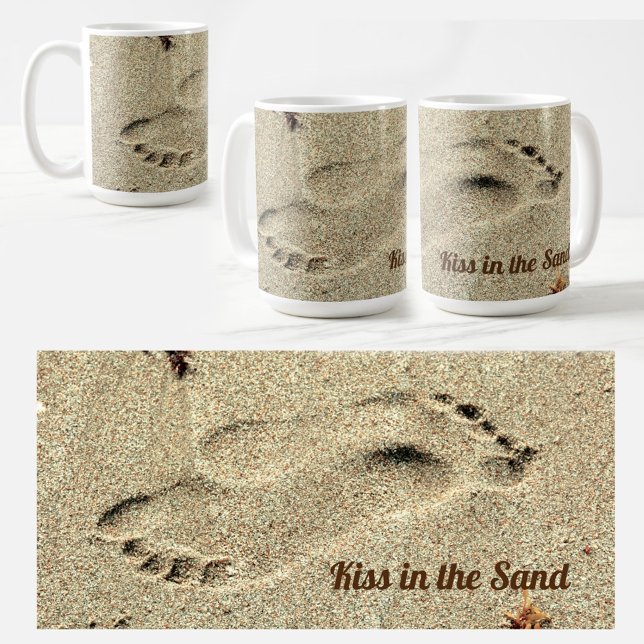 Mug Baiser sur la plage de sable (Créateur téléchargé)