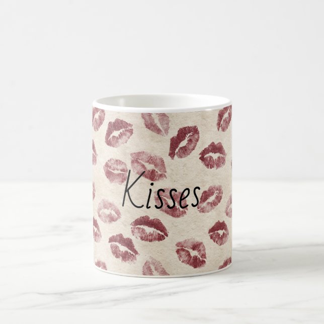 Mug Baisers aux lèvres rouges crème (Centre)