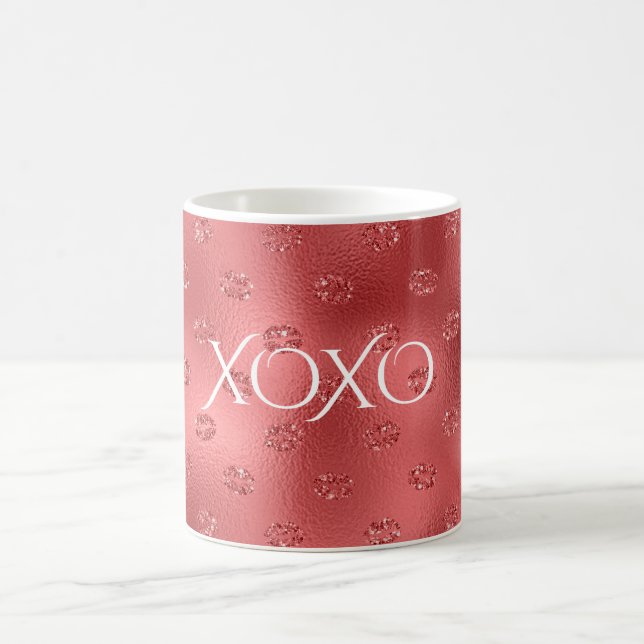 Mug Baisers aux Lèvres Rouges XOXO (Centre)