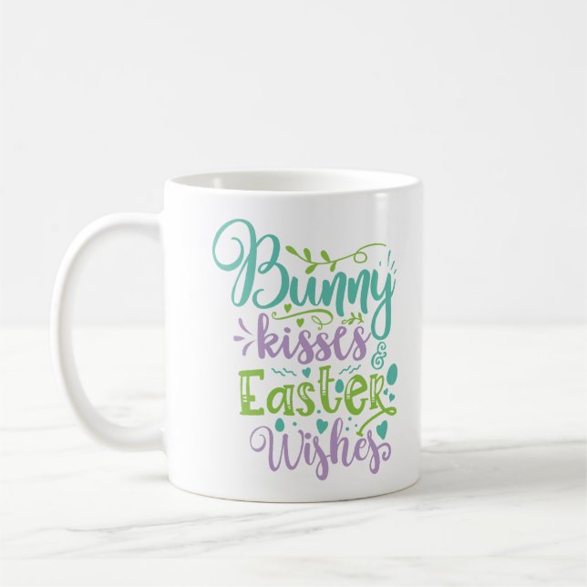 Mug Baisers De Bunny Et Voeux De Pâques (Gauche)