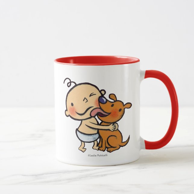 Mug Baisers de chiot pour le bébé (Droite)