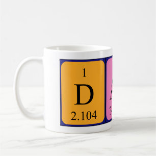 Mug Baisse du nom de table périodique