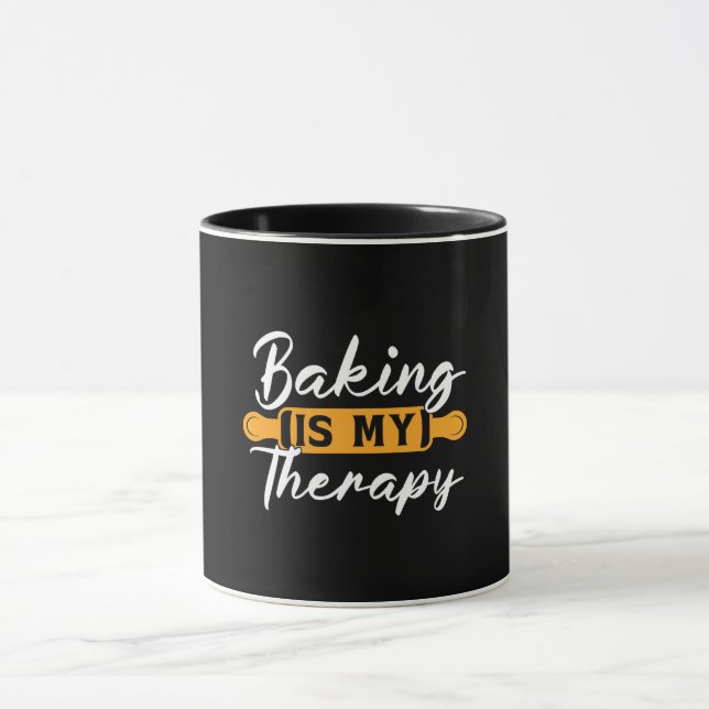 Mug Baker Baking Est Mon Thérapie Boulangerie Chef Cui (Centre)