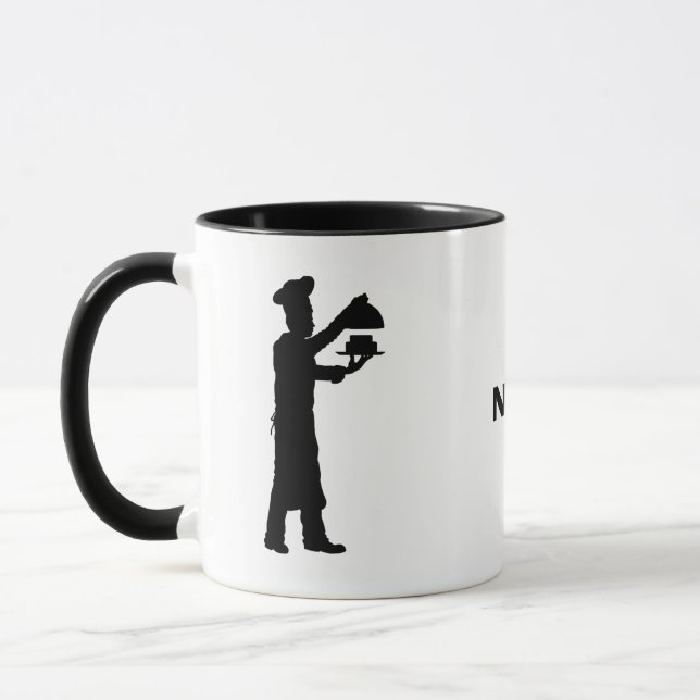 Mug Bakers ou Chef Silhouettes Nom Musique (Gauche)