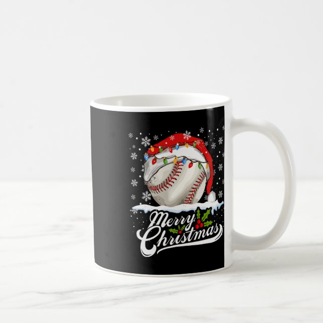 Mug Bal de baseball de Noël Noël Chapeau Noël garçons  (Droite)