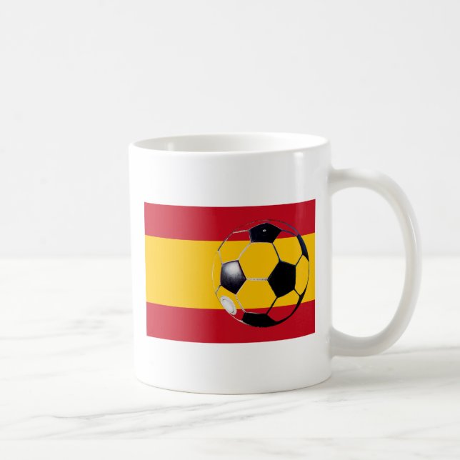 Mug Bal de football Espagne Drapeau2 Le MUSÉE Zazzle C (Droite)