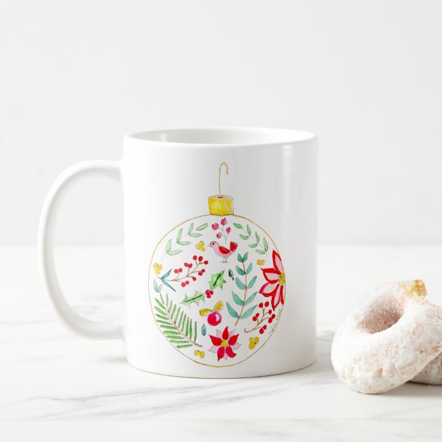 Mug Bal de Noël festif  (Avec donut)