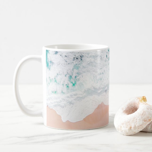Mug Balades sur la plage et sable rose photo nautique