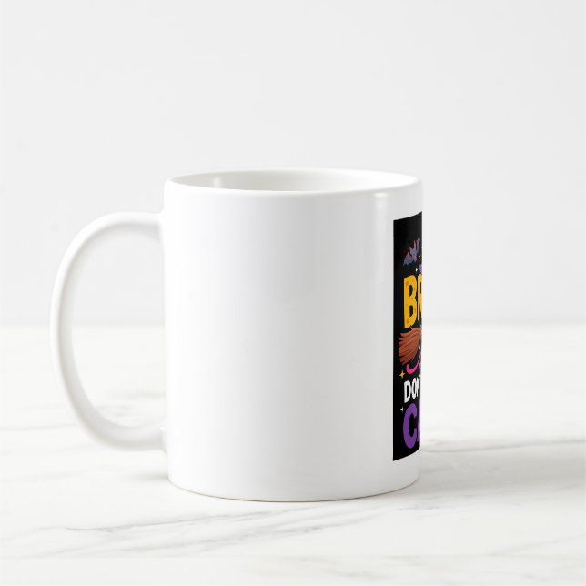 Mug Balai d'Halloween Citation de Sorcière Cheveux N'i (Gauche)