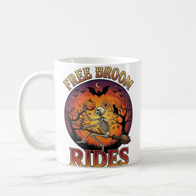 Mug Balais Gratuits Promenades Halloween Squelette Cit (Gauche)