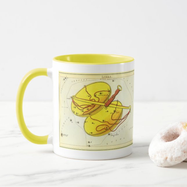 Mug Balance de la Vierge antique Constellation Miroir  (Avec donut)
