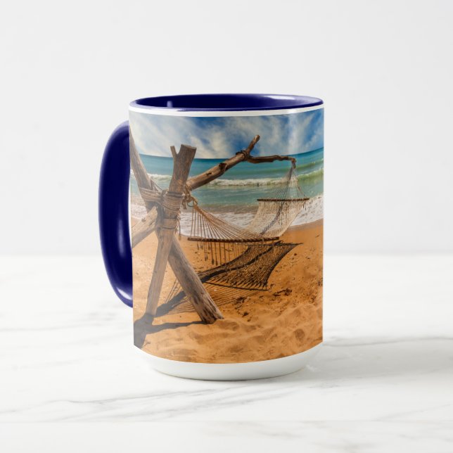 Mug Balancez sur une station balnéaire tropicale | (Devant gauche)