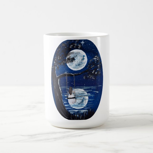 Mug Balançoire au clair de lune au bord du lac - œuvre (Centre)
