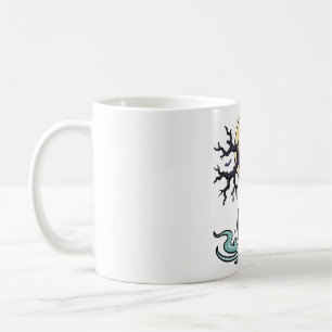 Mug Balançoire d'arbre hanté Clair de lune Art Hallowe