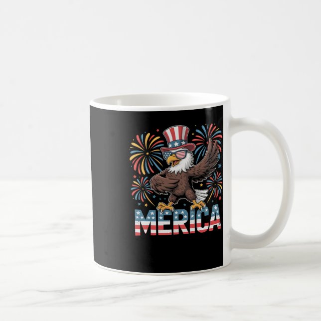 Mug Bald Eagle Dansant 'merica Tee Funny Patriotique U (Droite)