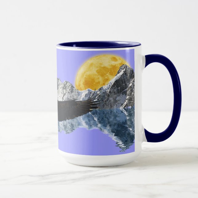 Mug Bald Eagle & Mountains Wildlife Tea or Coffee Cup (Droite)