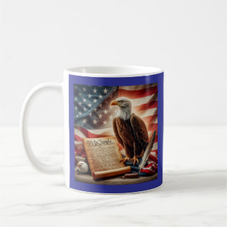 Mug Bald Eagle, United States Flag et Constitution