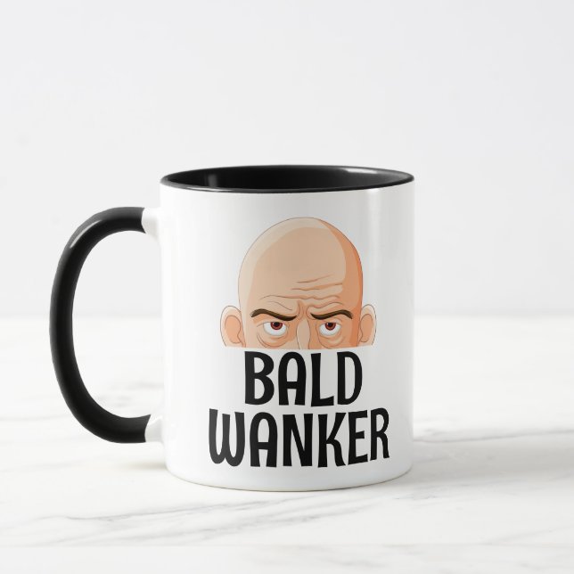 Mug  Bald wanker mug, Christmas Gift for someone bald (Gauche)