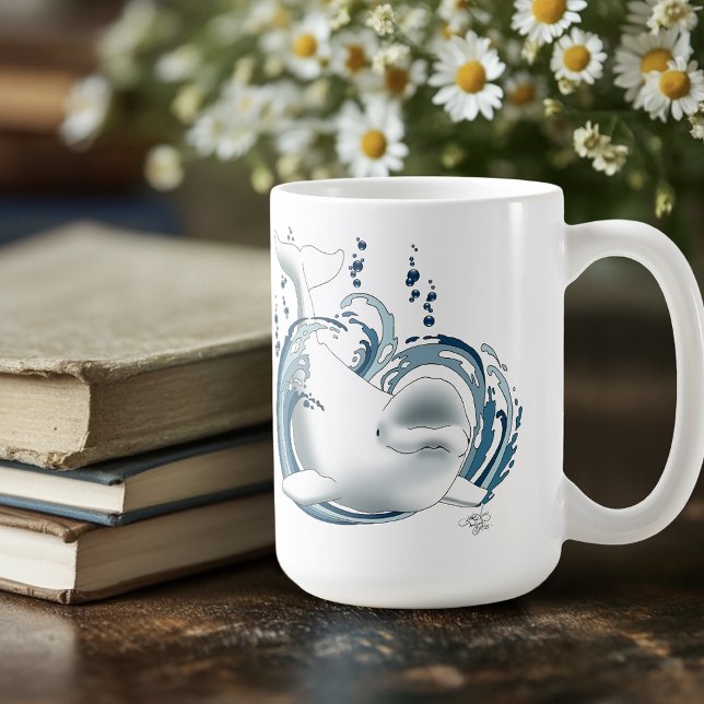 Mug Baleine Béluga Bleue (Créateur téléchargé)