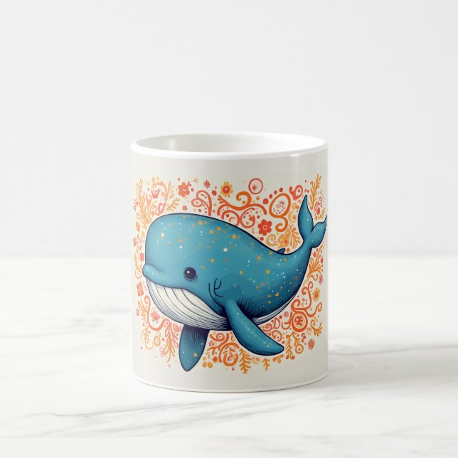 Mug Baleine bleue mignonne (Centre)