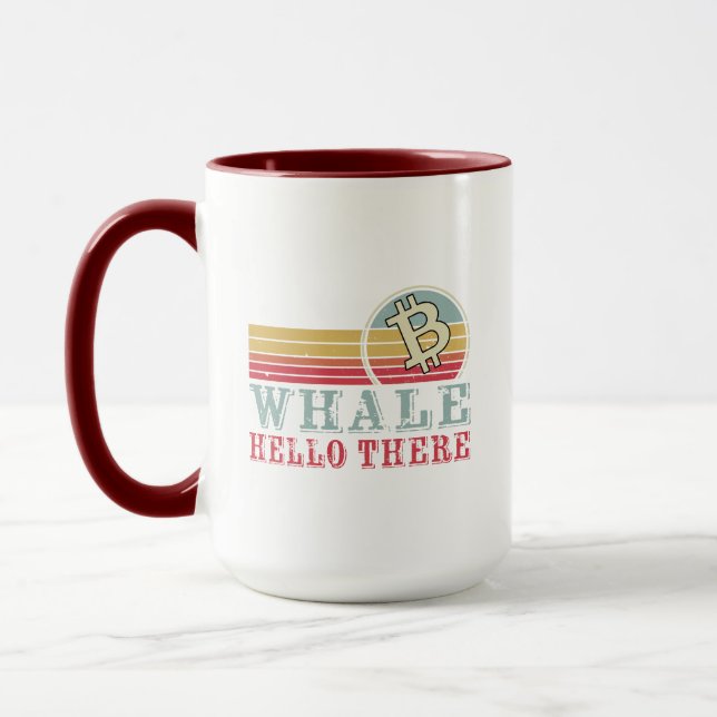 Mug Baleine Bonjour là | Crypto Retirement Funny (Gauche)