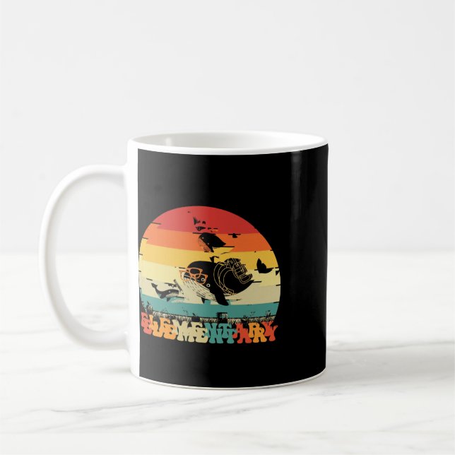 Mug Baleine Élémentaire Drôle Ck À L'école Enseignant  (Gauche)