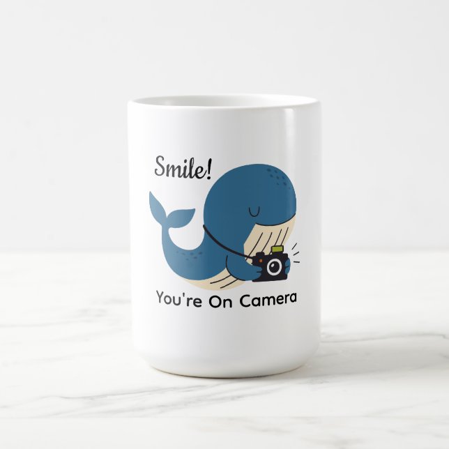Mug Baleine mignonne avec caméra (Centre)