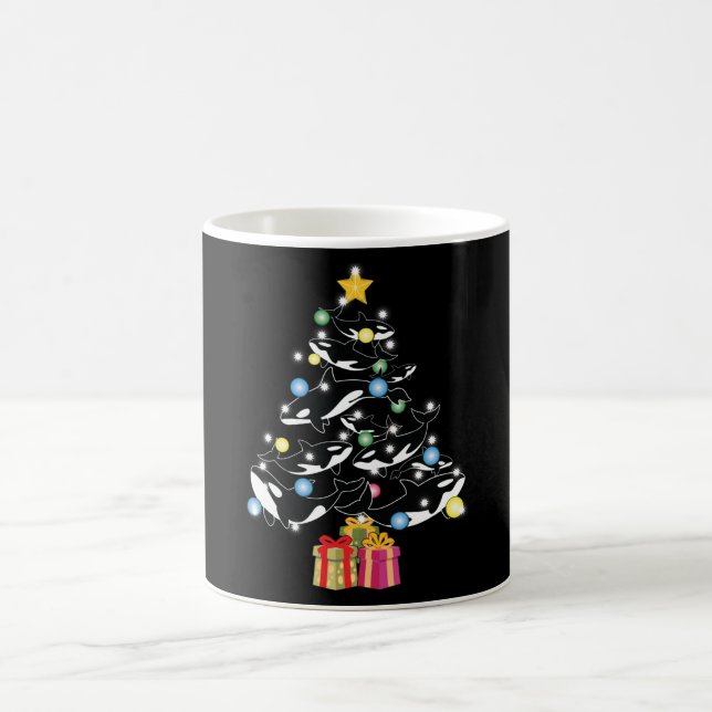 Mug Baleine tueuse d'Orca et arbre de Noël (Centre)