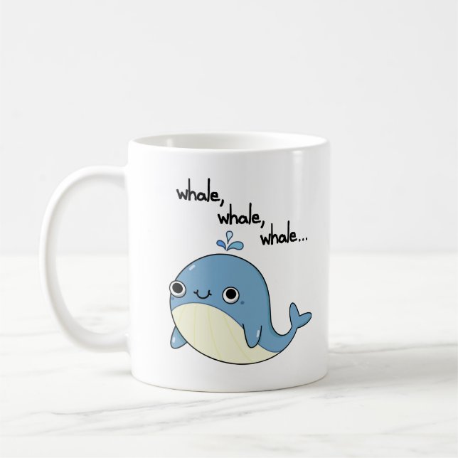 Mug Baleines, baleines, baleines Cute Sea Animal Pun (Gauche)