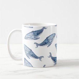 Mug Baleines de bosse dans l'aquarelle