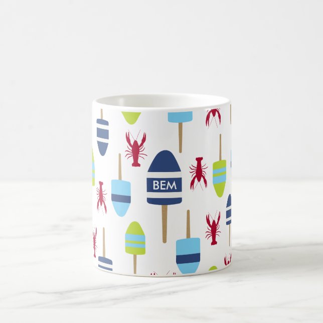 Mug Balise nautique et homard de thème décorés d'un (Centre)