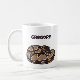 Mug Ball Python Snake, Brown et Tan Personnalisé
