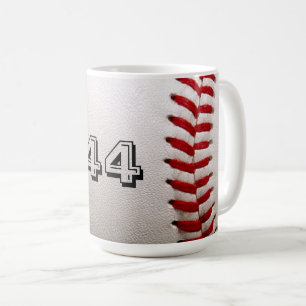 Mug Balle de baseball blanche classique avec numéro de