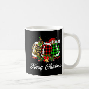 Mug Balle de football Noël Leopard Rouge Plaid Père No