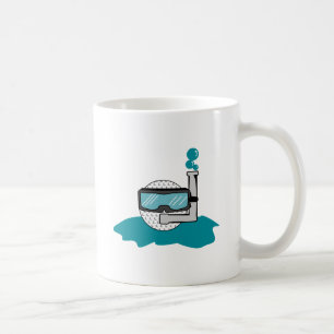 Mug balle de golf drôle avec snorkel