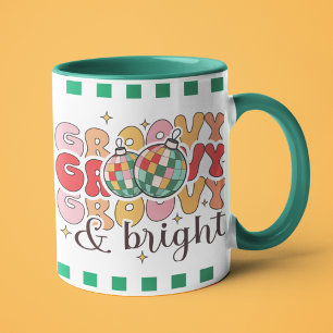 Mug Balle de Parties scintillant de Noël rétro super e