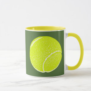 Mug balle de tennis jaune