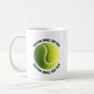 Mug Balle de tennis personnalisée avec texte 330g Pers