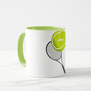 Mug Balle de Tennis & Raquette Racquet Personnalisé