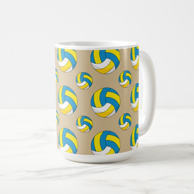 Mug Balle de volley-ball en dessin (Devant droit)