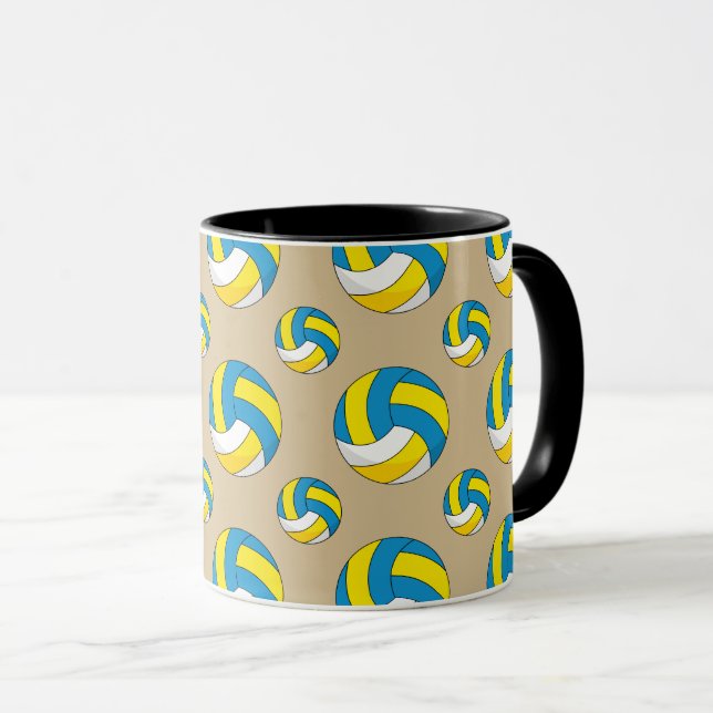 Mug Balle de volley-ball en dessin (Devant droit)