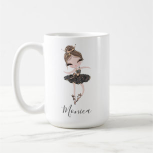 Mug Ballerina Princess Girl Nom personnalisé Ballet Do