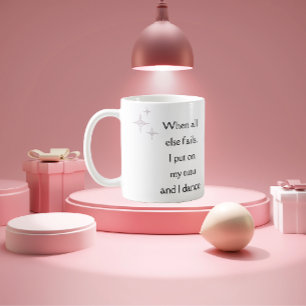 Mug Ballerina vintage avec citation Tutu mignonne
