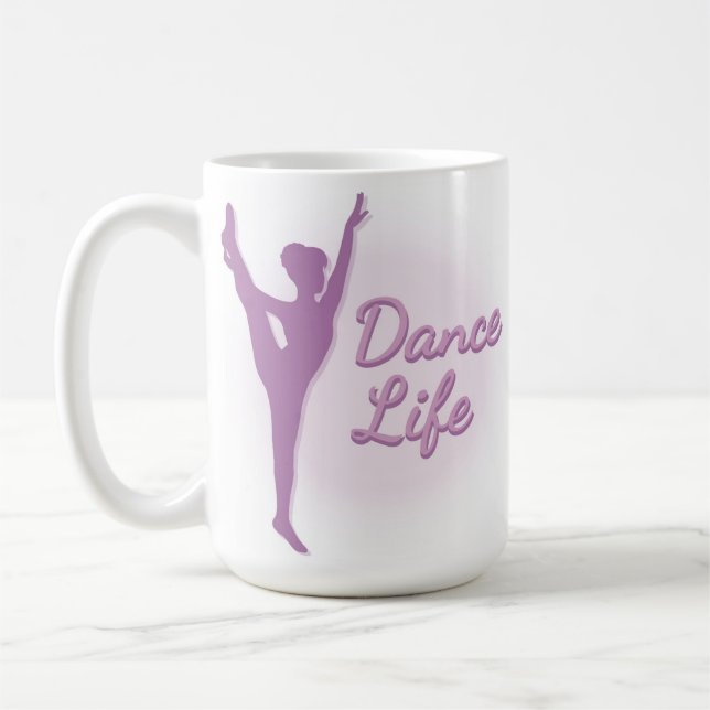 Mug Ballerine de la vie de danse - pourpre - (Gauche)