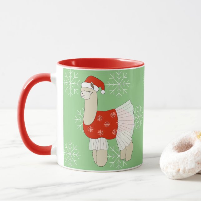 Mug Ballerine LLama Noël Flocons de neige illusima (Avec donut)