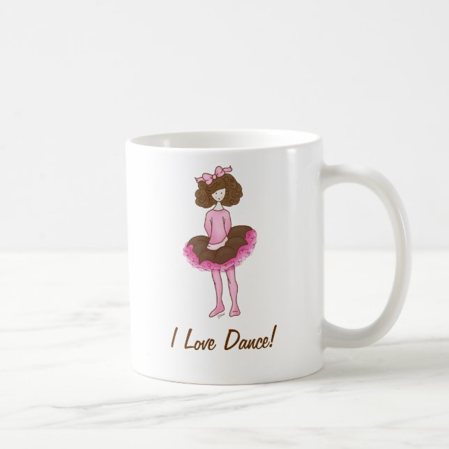 Mug Ballerine mignonne - danseuse rose (Droite)